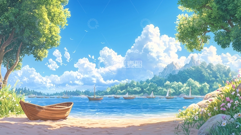 高清大图下载【趣麦麦图】湖边风景高清图片