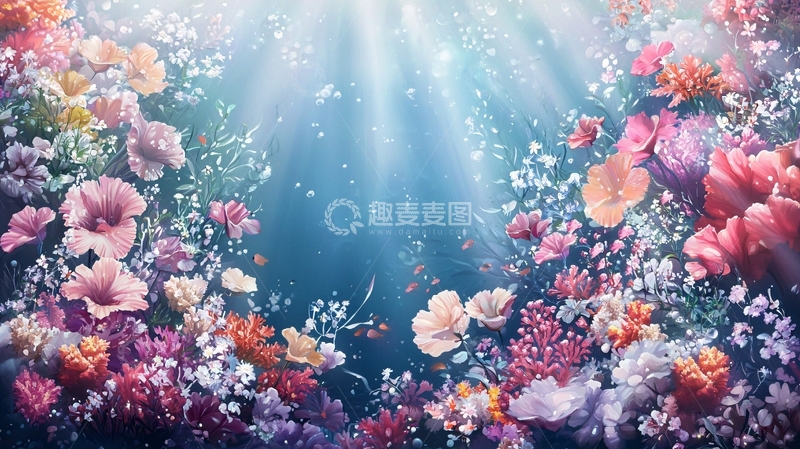 高清大图下载【趣麦麦图】梦幻花海光影