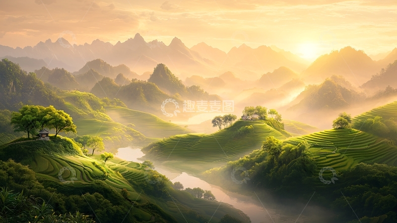 高清大图下载【趣麦麦图】山峦叠嶂高清图片