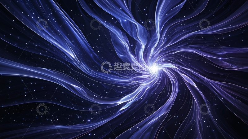 高清大图下载【趣麦麦图】蓝紫色能量光线汇聚