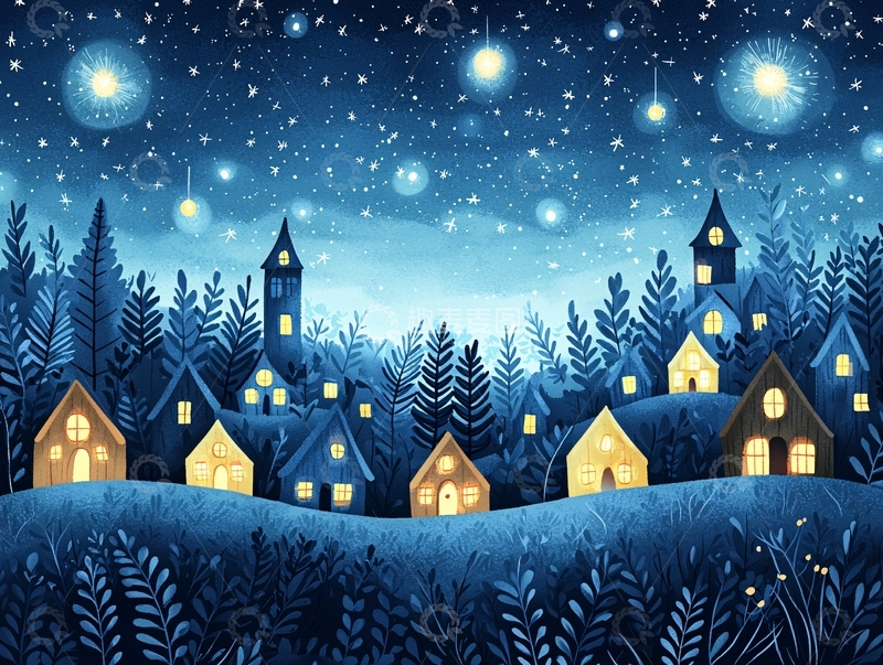 高清大图下载【趣麦麦图】童话夜晚高清图片