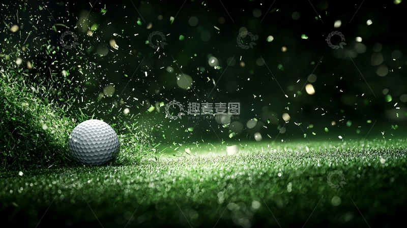 高清大图下载【趣麦麦图】高尔夫球在草地上