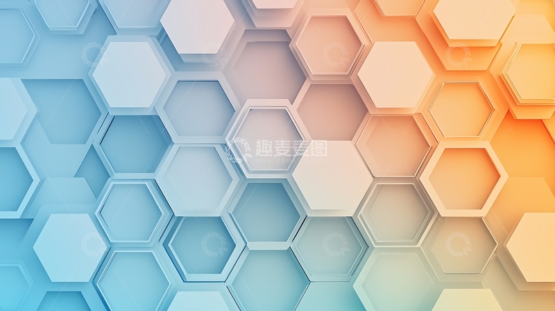 高清大图下载【趣麦麦图】蜂窝状渐变背景
