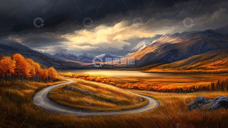 高清大图下载【趣麦麦图】蜿蜒道路风景如画