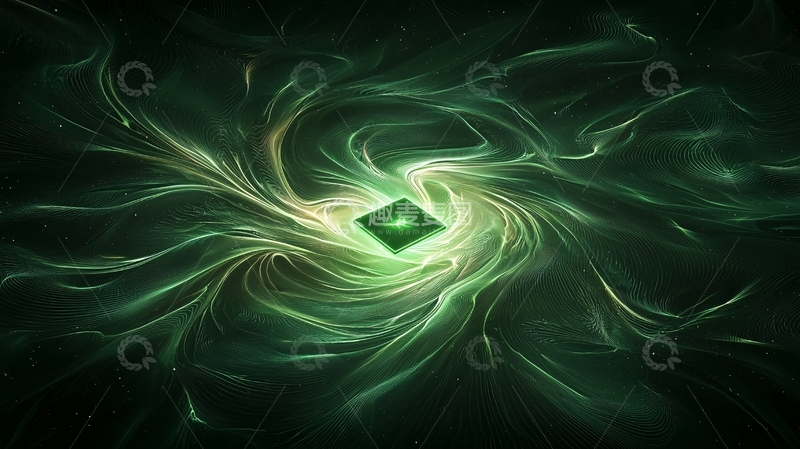 高清大图下载【趣麦麦图】绿色能量漩涡中心