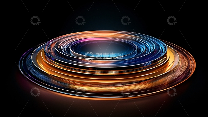 高清大图下载【趣麦麦图】圆形光晕高清图片