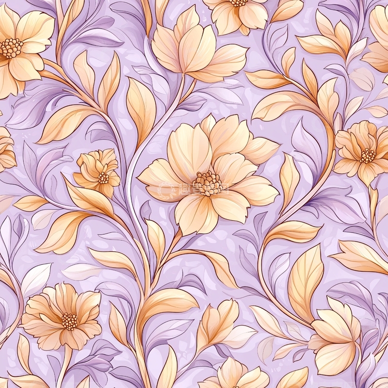 高清大图下载【趣麦麦图】淡雅花朵紫色背景