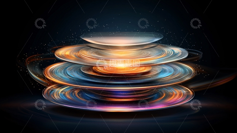 高清大图下载【趣麦麦图】螺旋光晕堆叠