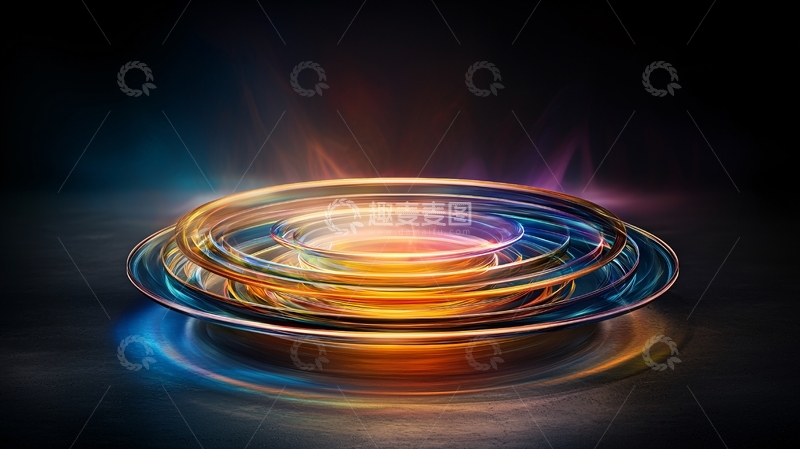 高清大图下载【趣麦麦图】发光的螺旋能量盘