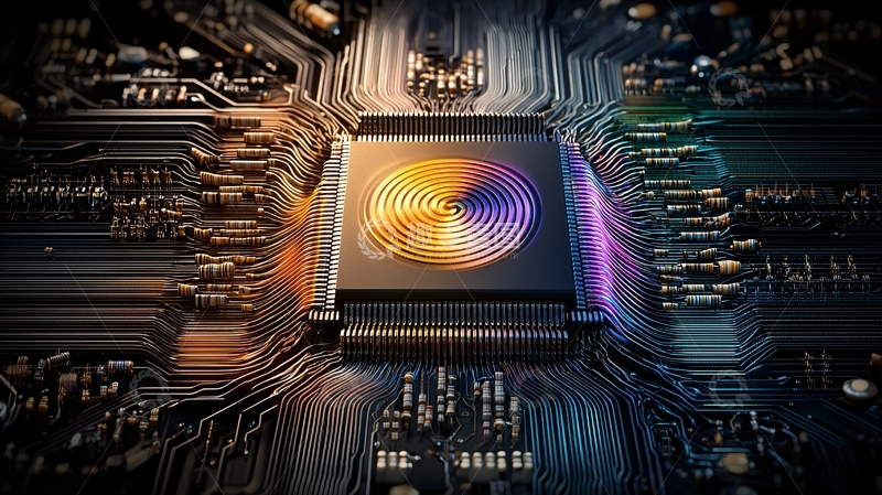 高清大图下载【趣麦麦图】微芯片电路板中心图案