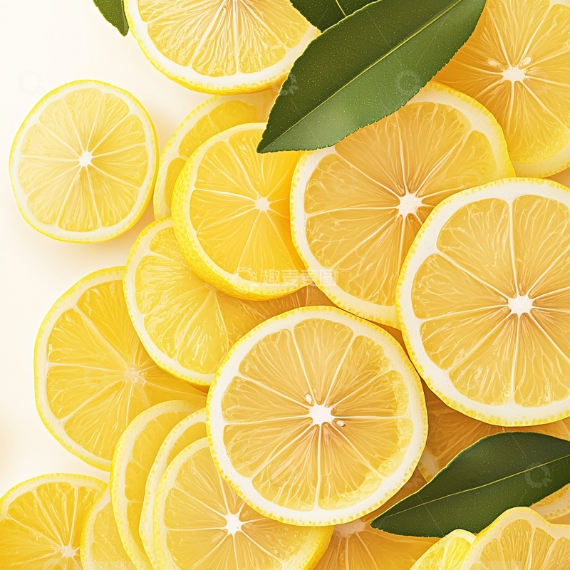 高清大图下载【趣麦麦图】柠檬切片堆叠