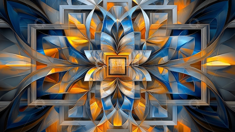 高清大图下载【趣麦麦图】对称几何图案