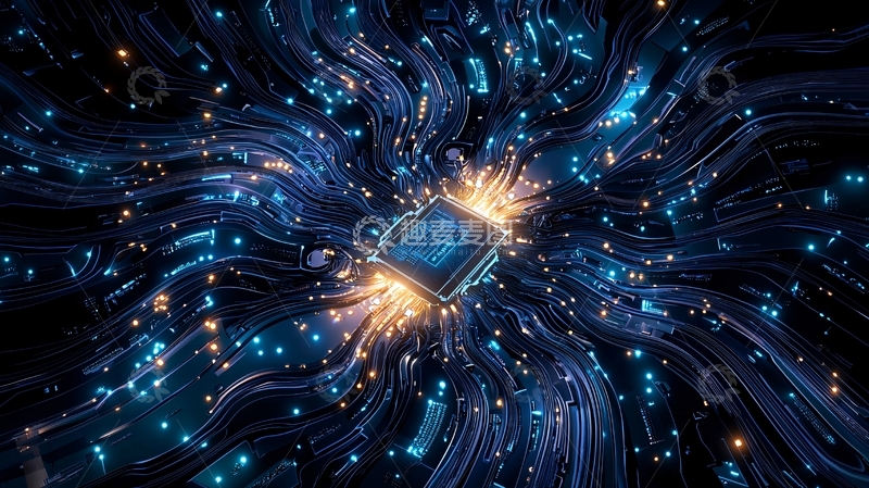 高清大图下载【趣麦麦图】科技感芯片高清图片