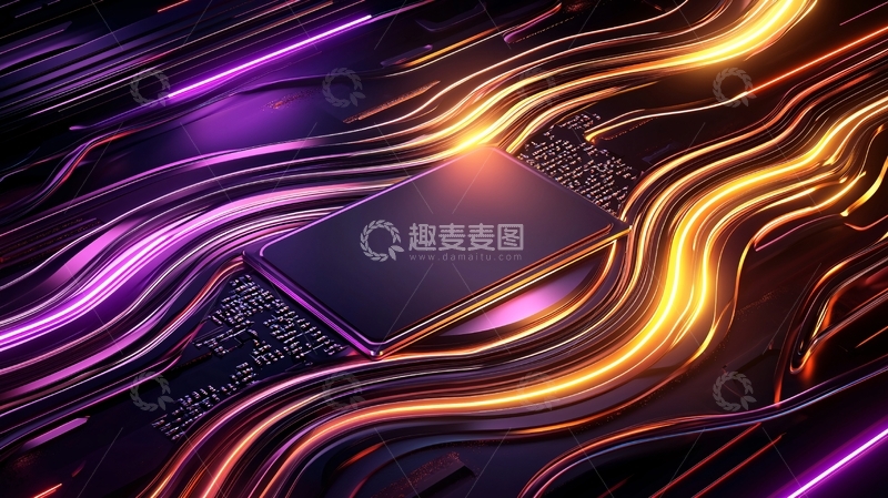 高清大图下载【趣麦麦图】芯片电路的光路效果