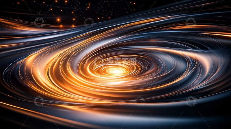 高清大图下载【趣麦麦图】金色漩涡光线背景