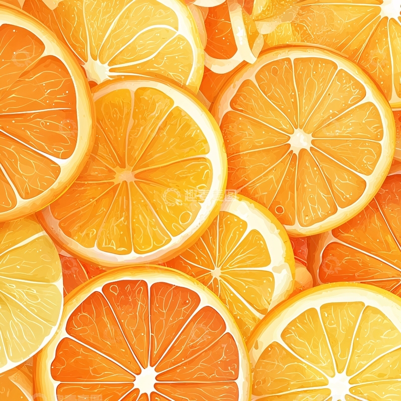 高清大图下载【趣麦麦图】橙子切片堆叠