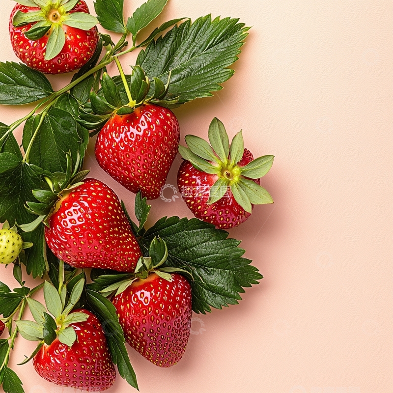 高清大图下载【趣麦麦图】-新鲜多汁的草莓