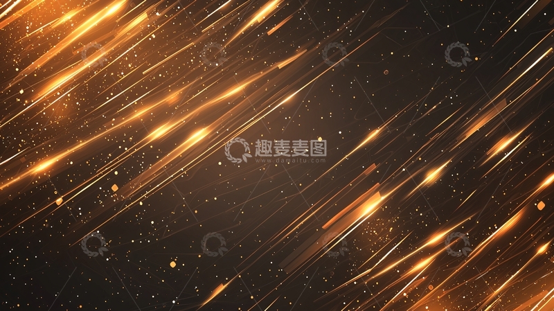 高清大图下载【趣麦麦图】金色光线划过夜空