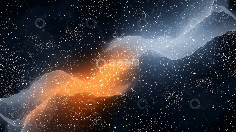 高清大图下载【趣麦麦图】绚丽多彩的星云背景