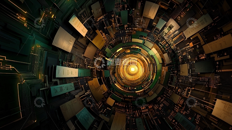 高清大图下载【趣麦麦图】科幻空间站内部通道