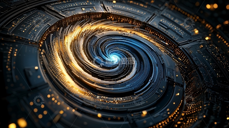 高清大图下载【趣麦麦图】科幻螺旋时空隧道