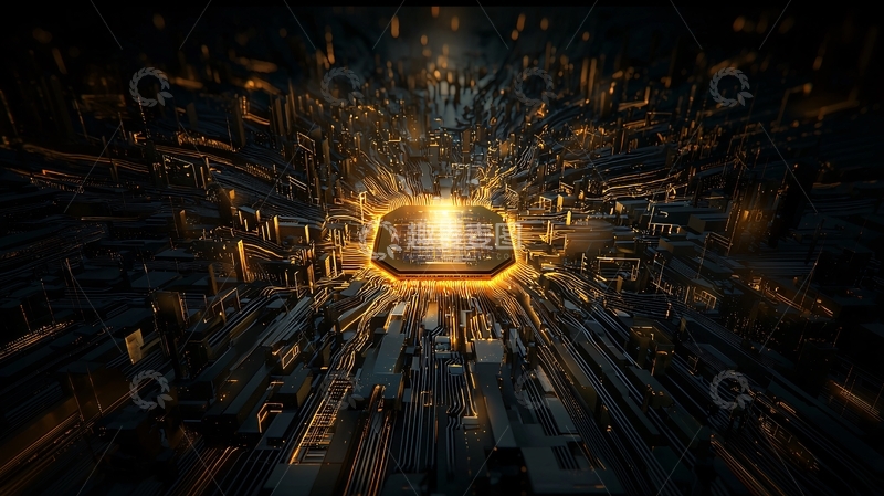 高清大图下载【趣麦麦图】未来科技中心发光体