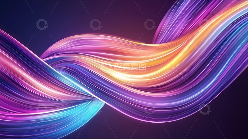 高清大图下载【趣麦麦图】彩色流体扭曲