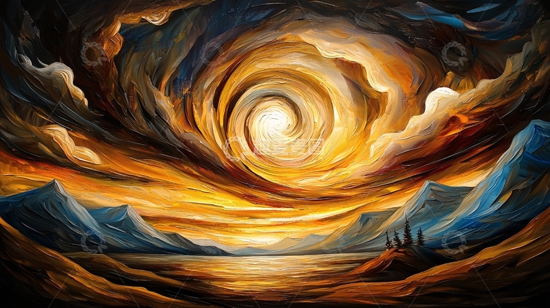 高清大图下载【趣麦麦图】漩涡星云笼罩着地平线