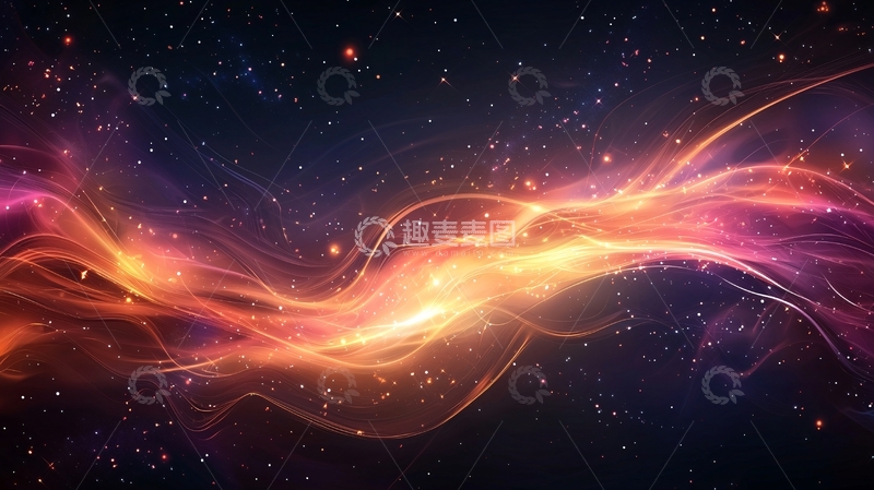 高清大图下载【趣麦麦图】梦幻星云光线流动