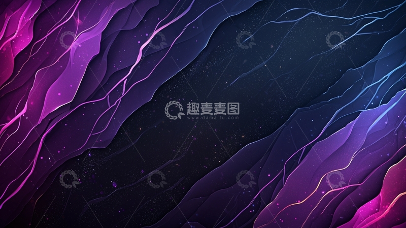 高清大图下载【趣麦麦图】抽象紫色线条背景