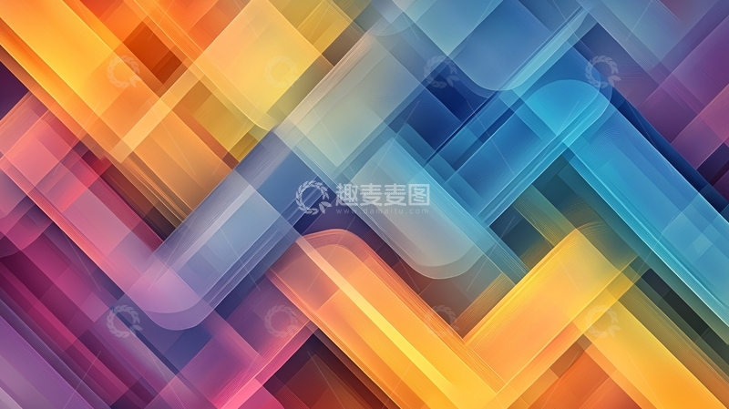 高清大图下载【趣麦麦图】彩色几何抽象背景