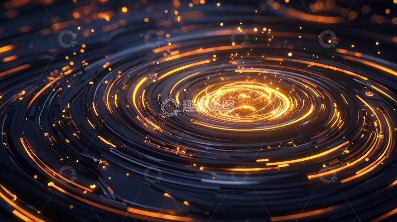 高清大图下载【趣麦麦图】旋转光晕科技感线条