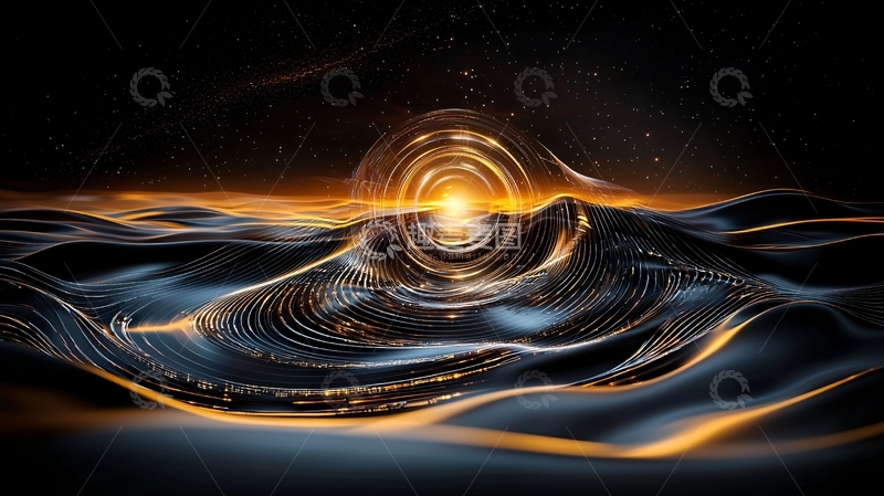 高清大图下载【趣麦麦图】抽象漩涡发光未来感