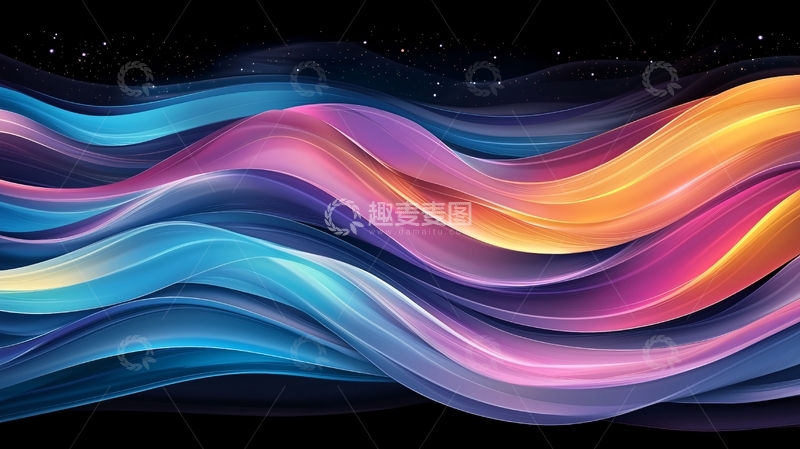 高清大图下载【趣麦麦图】彩色流体渐变背景