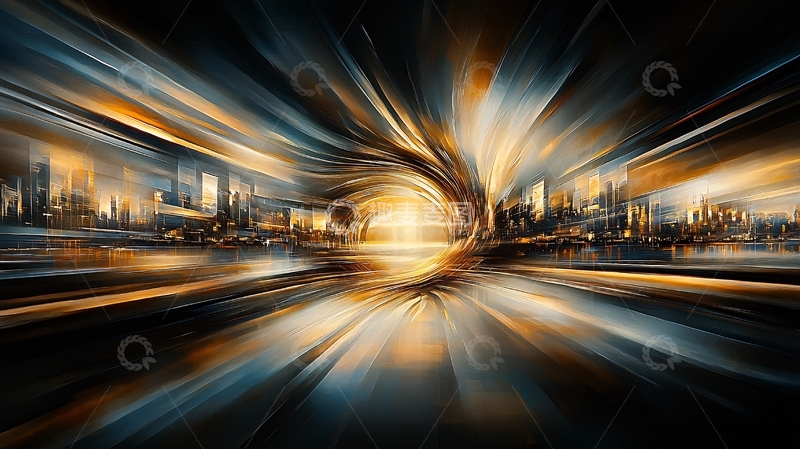 高清大图下载【趣麦麦图】光线速度感十足的城市夜景