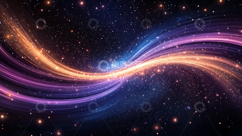 高清大图下载【趣麦麦图】绚丽星空抽象光线