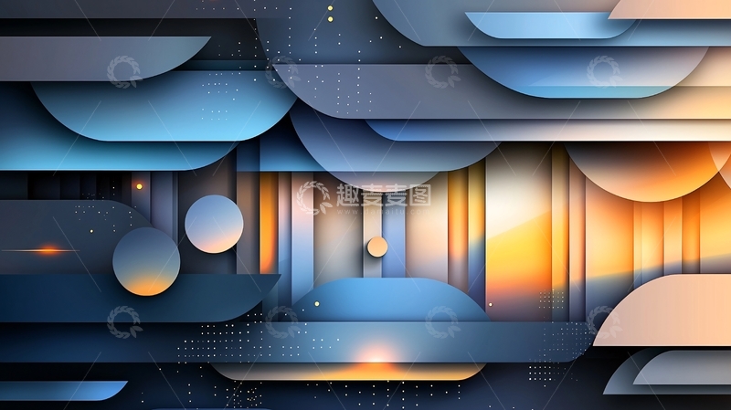 高清大图下载【趣麦麦图】抽象云层与光线交织