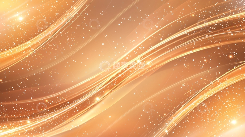 高清大图下载【趣麦麦图】金色光芒流线型背景