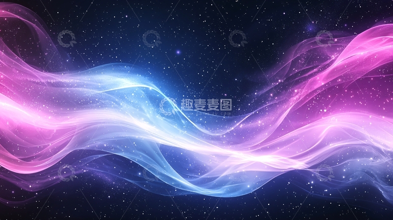 高清大图下载【趣麦麦图】绚丽星空光线流动