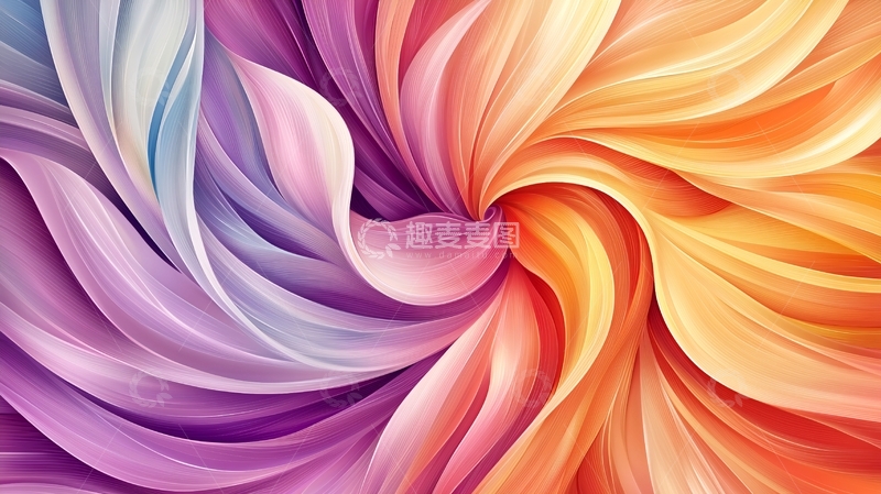 高清大图下载【趣麦麦图】抽象色彩漩涡