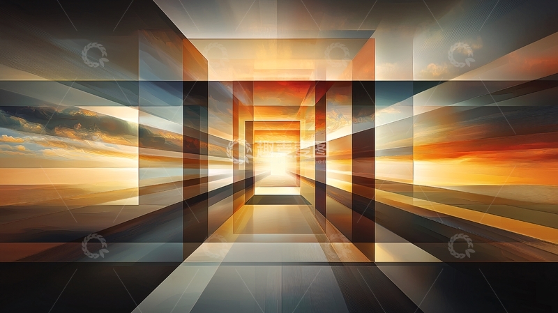 高清大图下载【趣麦麦图】未来感建筑通道