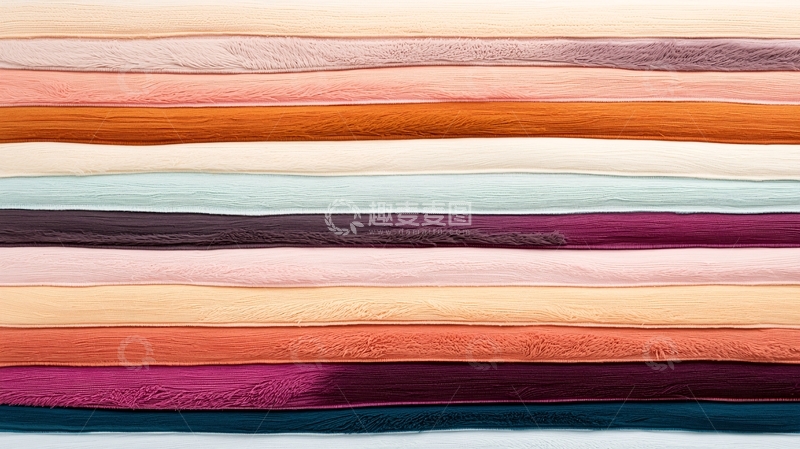 高清大图下载【趣麦麦图】水平条纹的彩色纺织品
