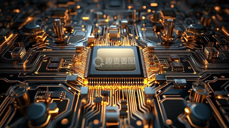 高清大图下载【趣麦麦图】芯片电路板特写5