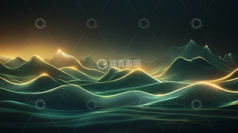 高清大图下载【趣麦麦图】抽象山脉背景