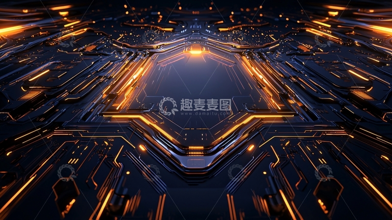 高清大图下载【趣麦麦图】科技感电路板背景