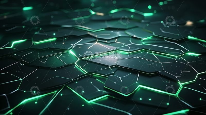 高清大图下载【趣麦麦图】科技感绿色电路