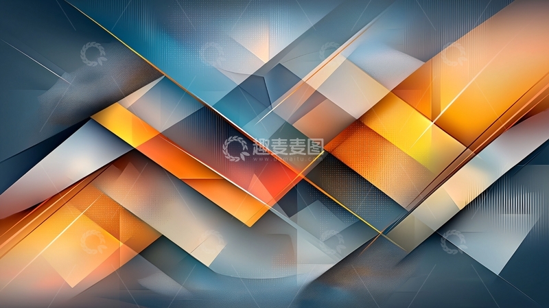 高清大图下载【趣麦麦图】抽象几何色块背景