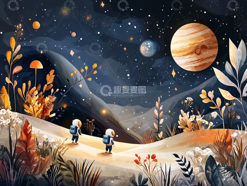 高清大图下载【趣麦麦图】奇幻星空之旅