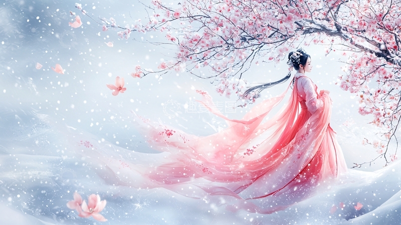 高清大图下载【趣麦麦图】樱花树下高清图片