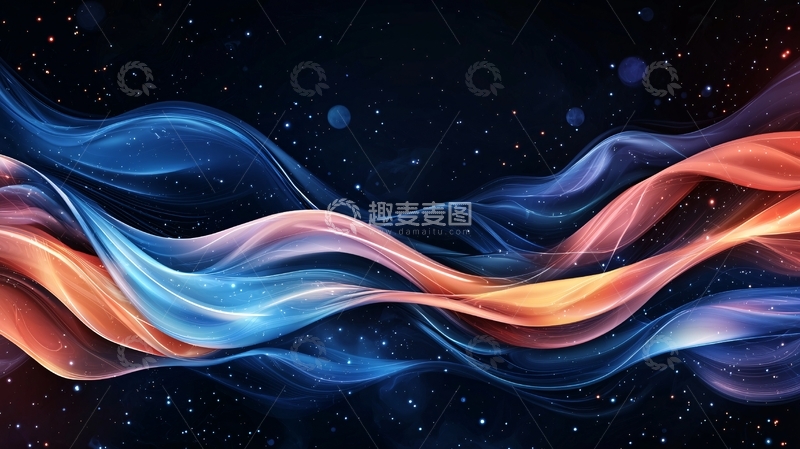 高清大图下载【趣麦麦图】抽象光线波浪背景